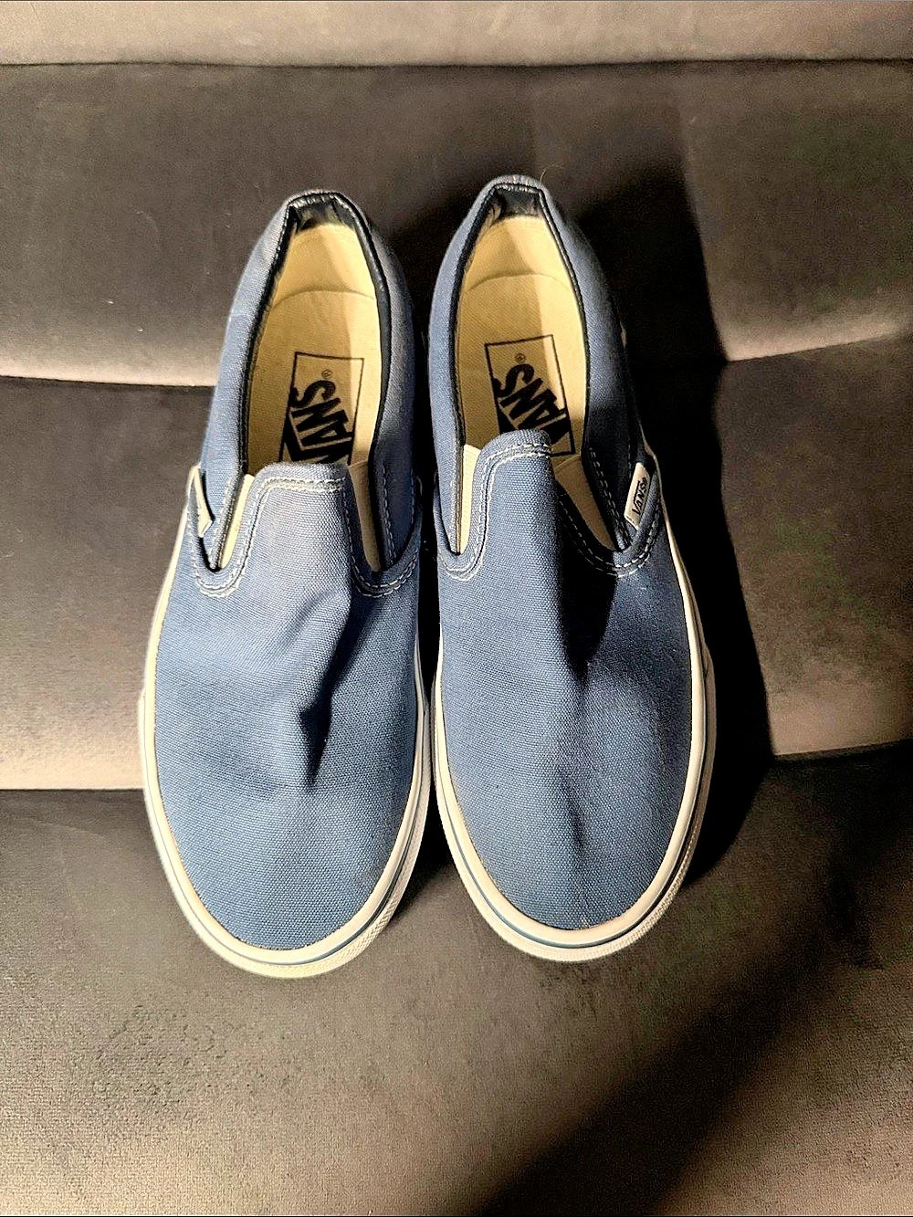 Vans Classic Slip-On Blue & White Sneakers US 5.5